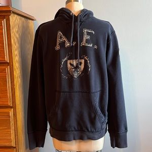 American Eagle navy blue hooded sweatshirt